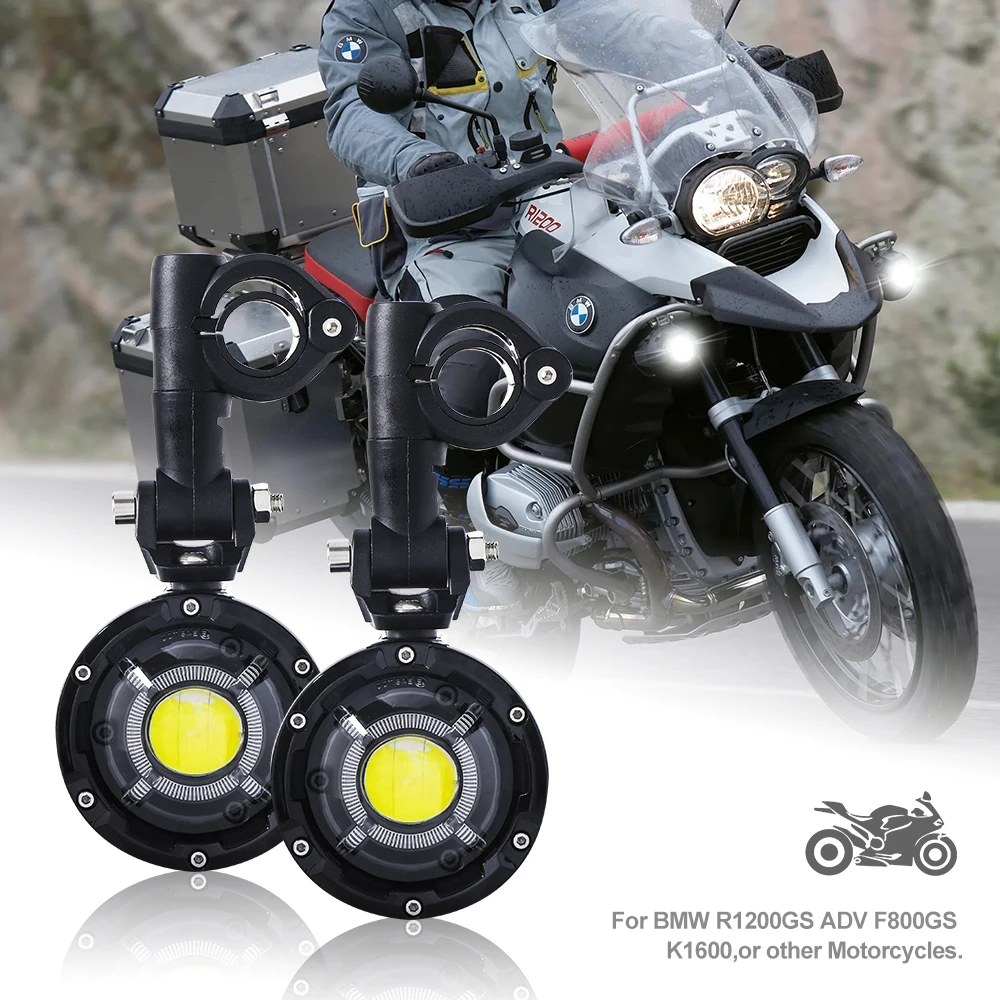 Motorcycle Auxiliary Lights LED Spot Driving R1200GS Fog Lights For R1200GS F800GS K1600 KTM Led Fog Lamps Universal Motorcycle