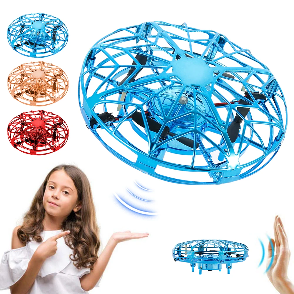 

Mini Drone UFO Toys Fly Helicopter Infraed Hand Sensing Induction RC Aircraft Upgrade Quadcopter Kids Toys for Christmas Gift