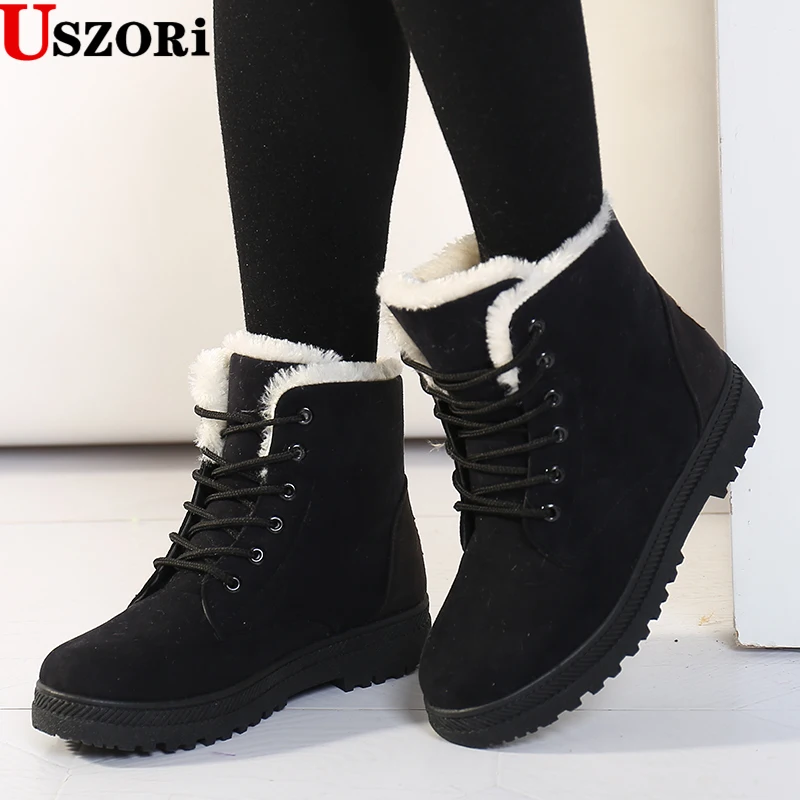 

2022 New Women Boots Winter Ankle Boots For Women Winter Shoes Female Snow Boots Botas Mujer Warm Plush Shoes Woman Plus Size 44