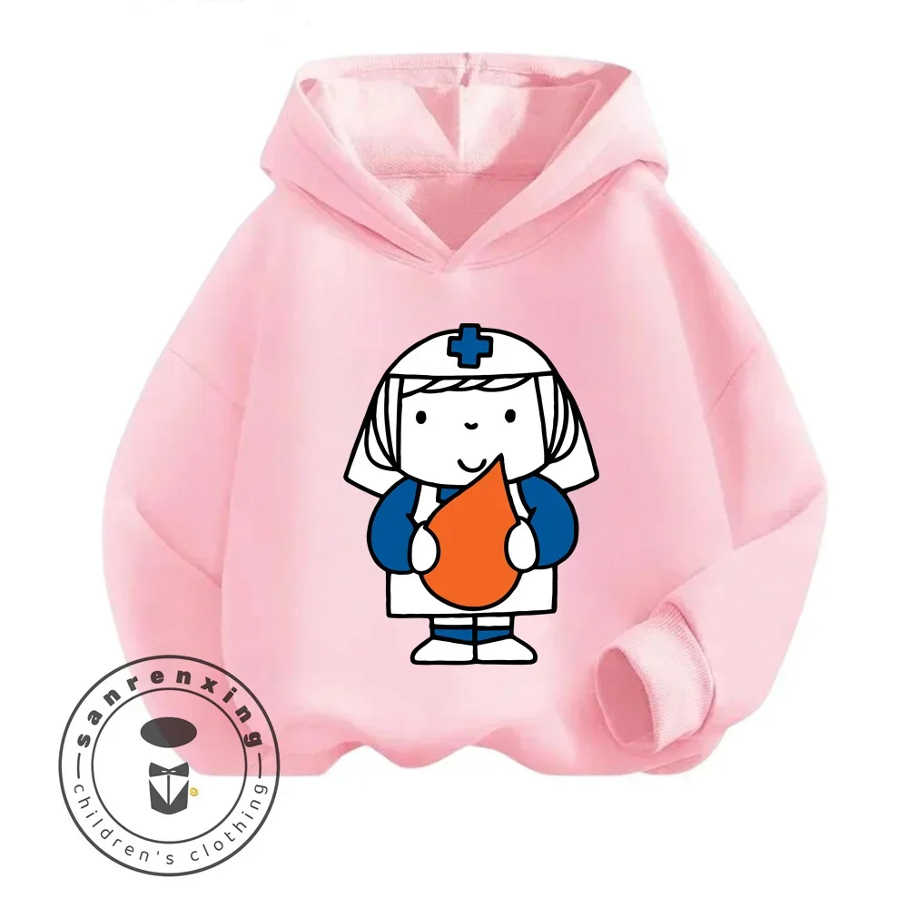 Толстовка С Мультяшным Принтом Miffy — Дышащая Легкая Детская Длинными Рукавами