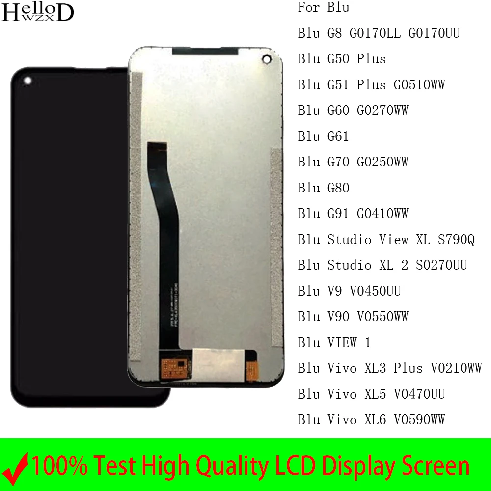 

For Blu G8 G50 Plus G60 G70 G80 G91 V90 LCD Display Touch Screen Digitizer Assembly Assembly For Blu Vivo XL3 Plus XL5