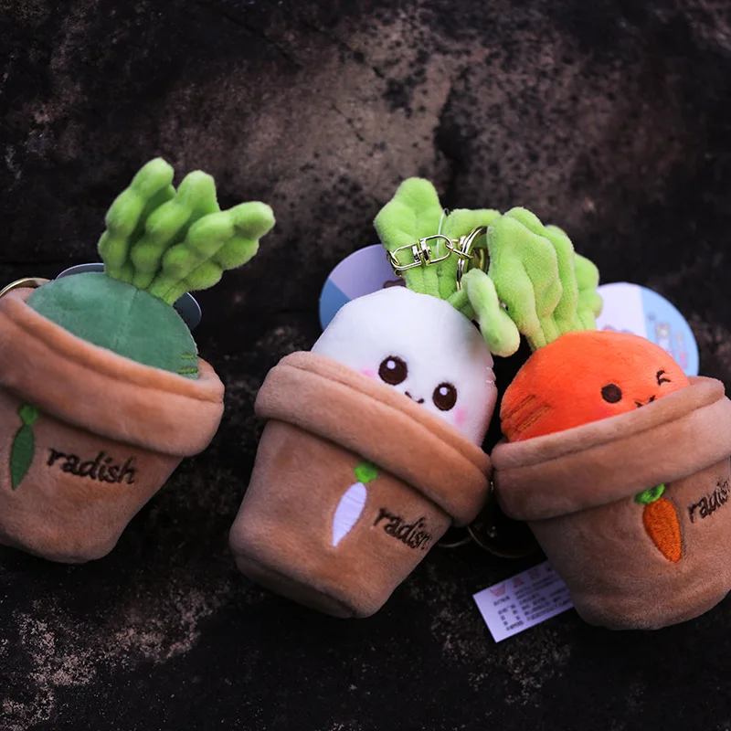 

Kawaii Carrot Plush Toy Pulling Radish Funny Vegetables Couple Keychain Doll Children Toy Gift Stuffed Plant Kids Birthday Gifts