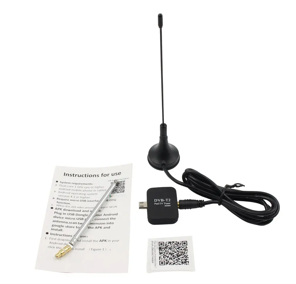 

HD Digital TV Receiver USB DVB-T2 TV Stick for Android Phone Pad DTV Satellite Receiver USB Watch TV DVB-T2 Signal HD809