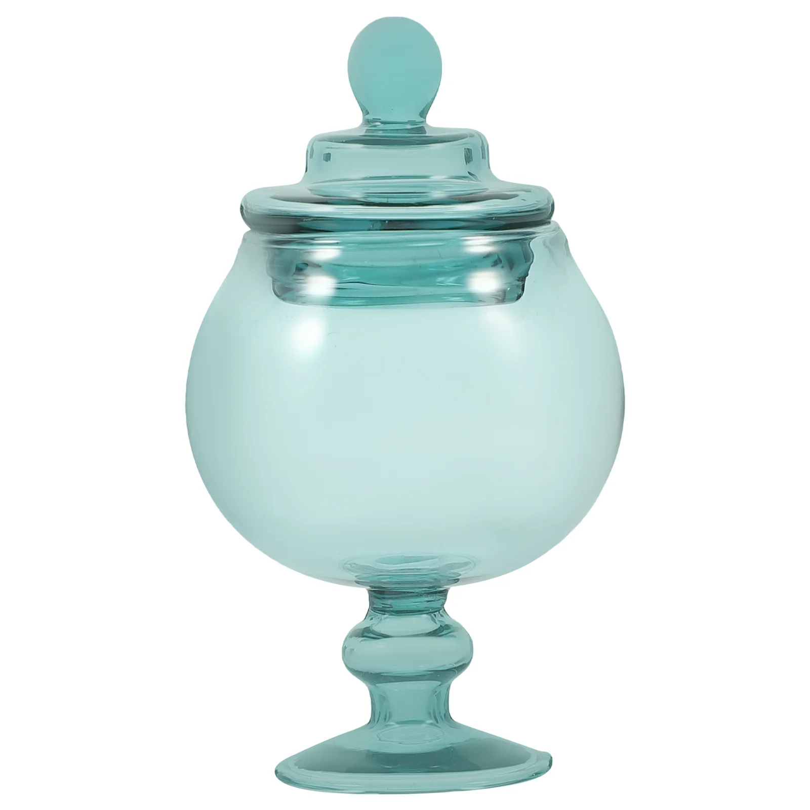 

Glass Jars Lid Dollhouse Candy Decorative 3.3x5.8cm Miniature Storage Containers Blue Toys Girls