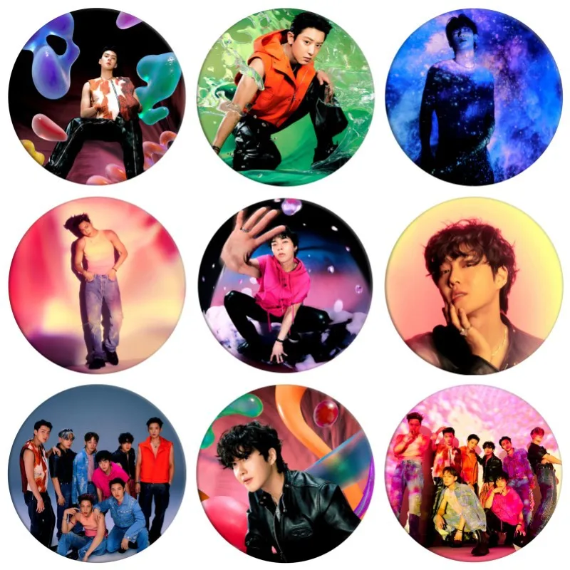

10Pcs/Lot KPOP Baekhyun Chanyeol Sehun SUHO EXIST Album Fashion Photo Badge Xiumin Chen D.O Kai Mirror Kechain Bag Pendant Decor