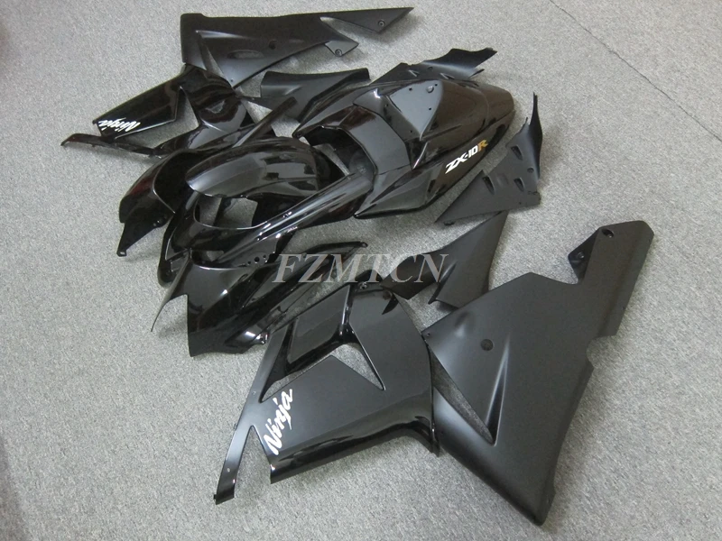 

4Gifts New ABS Fairings Kits Fit For Kawasaki Ninja ZX-10R ZX10R 2004 2005 04 05 Bodywork Set Black