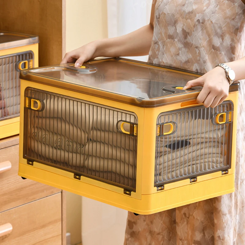 Складная коробка для хранения шкаф органайзер всякой всячины с колесами