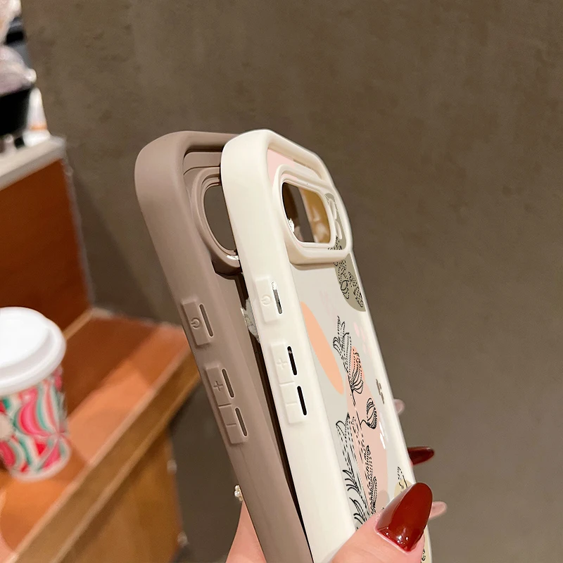 Однотонный чехол из ТПУ с растительным принтом для Google Pixel 8 Pro 8A 9 XL противоударный