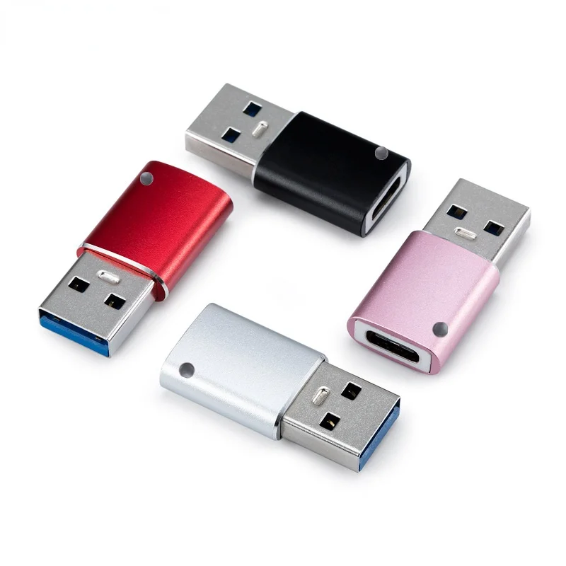 

1PCS Lot Type C Female To USB3.0 Male Connector Type-c Adapter Lanyard Keychain Aluminum Shell USB Adapter