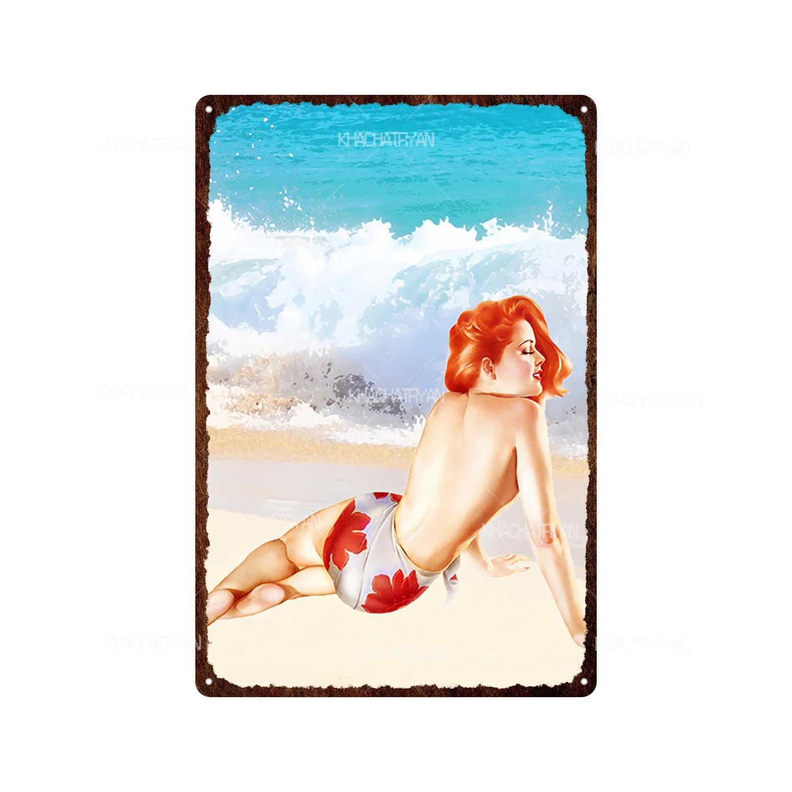 Винтажные металлические знаки для комиксов девушек и женщин железная Оловянная