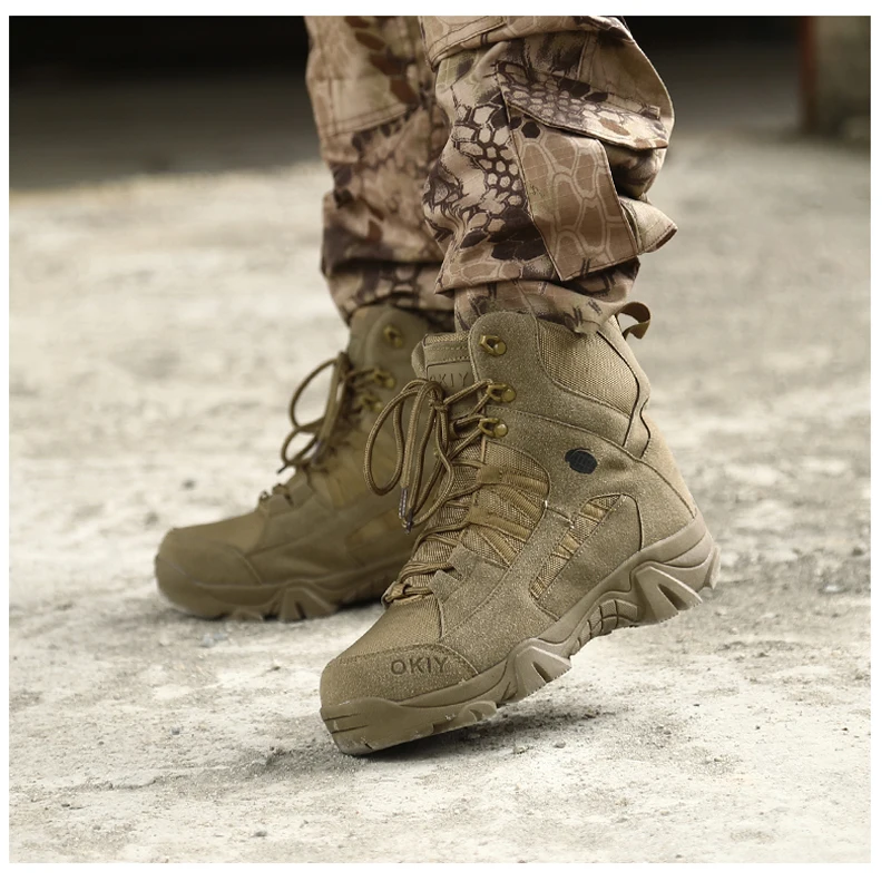 2023 Tactical Boots Military For Men Snowboots Waterproof Male Casual Shoes Trail Footwear Leather Hunting Tourism Mountain Shoe