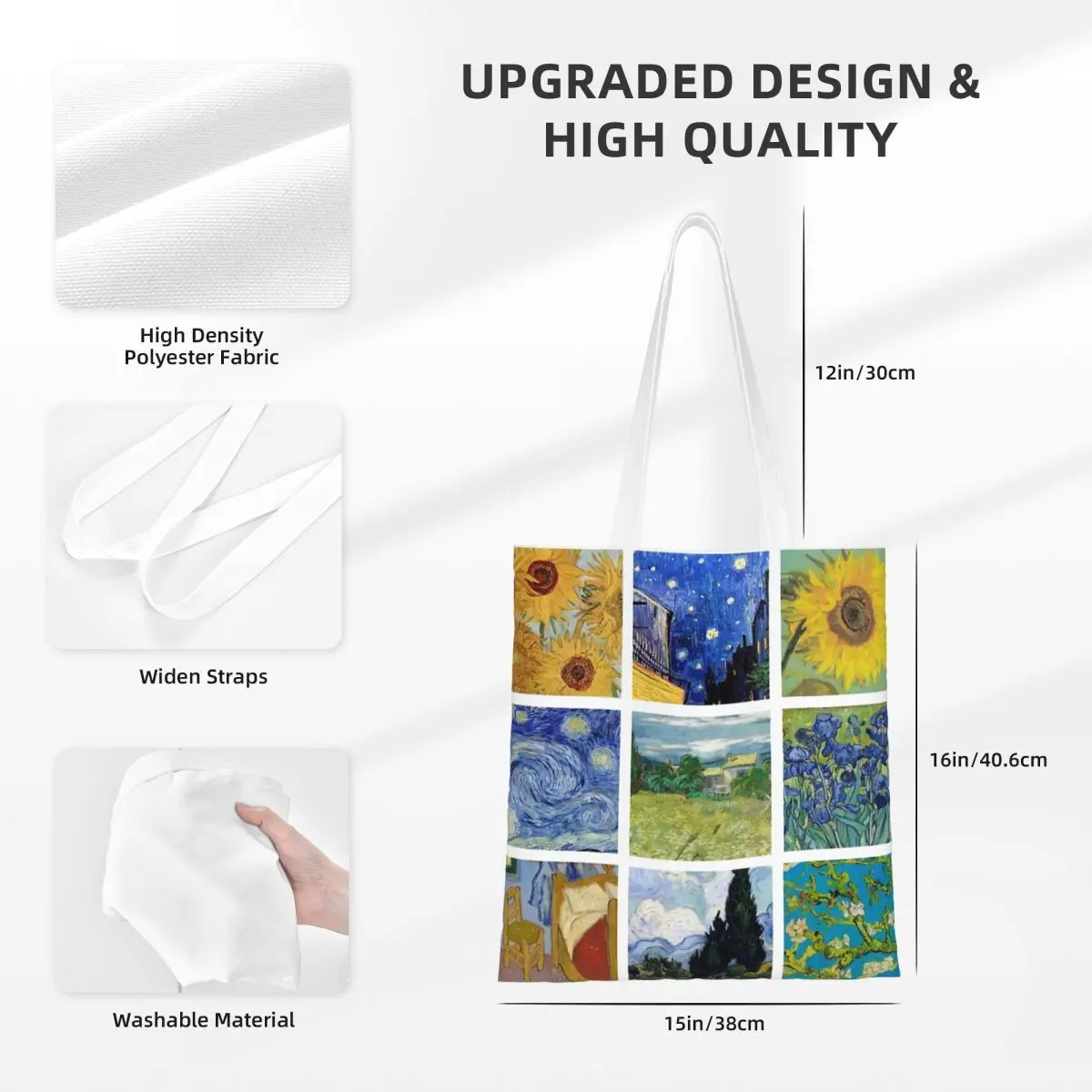 Унисекс Ван Гог коллаж искусство подарок сумки-тоут женская сумка
