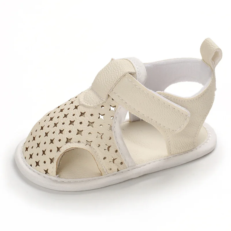 

Toddler Crib Shoes Summer Baby Boy Sandals Hollow Out First Walkers 1 Year Cotton Soft Sole Nonskid 0-18M Infant Bebe Sandals