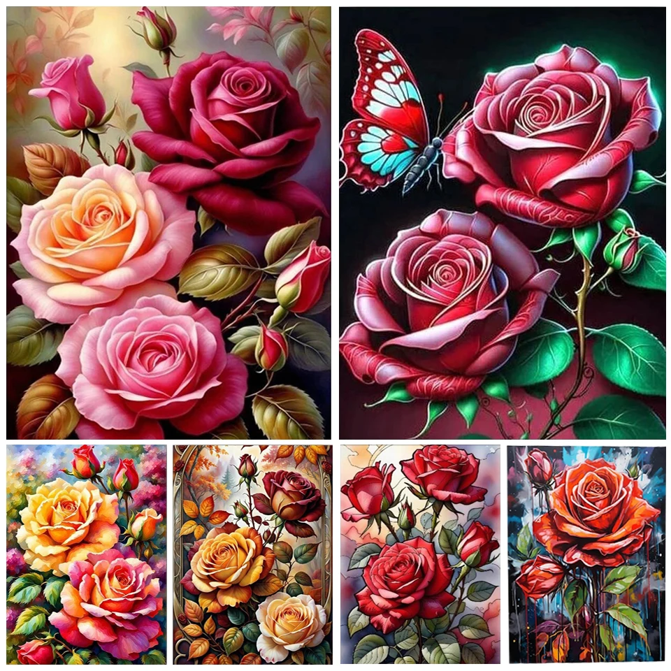 Алмазная картина розовые пионы новинка 2024 полностью квадратная/круглая мозаика