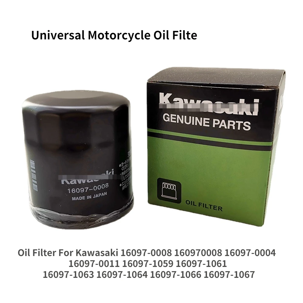 

Oil Filter For Kawasaki 16097-0008 KAF1000 CGF-CHF Mule PRO-DXT EPS LE Diesel 1000 Vulcan S 2021 Z800 Z1000 Z900 Ninja 250 Er650