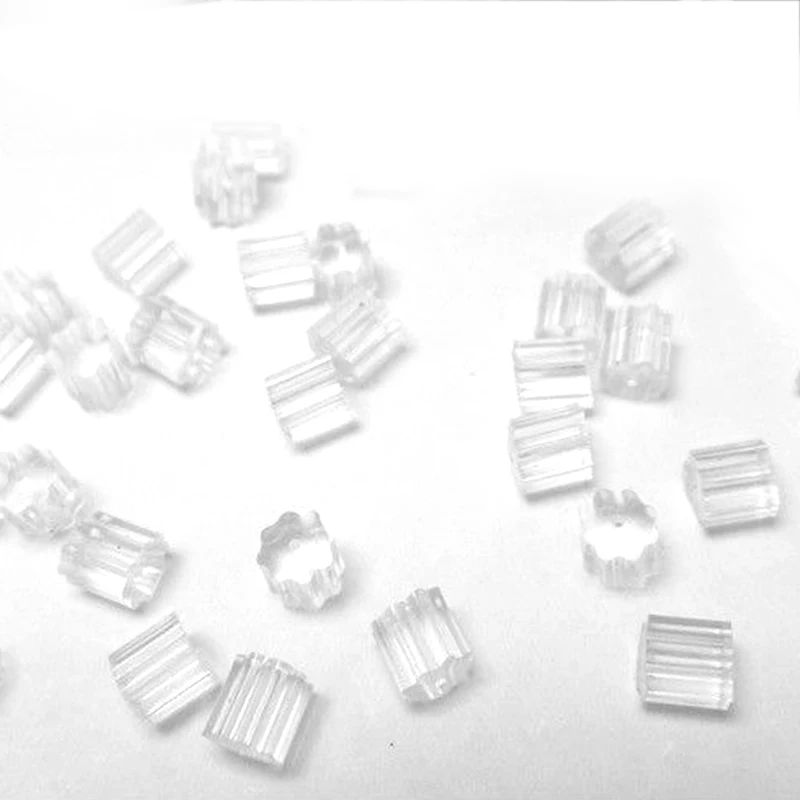 

1000piece Wholesale Clear Plastic Rubber Tube-shaped Earring Back Stoppers-Ear Post Nuts Findings and Settings for Earring Studs