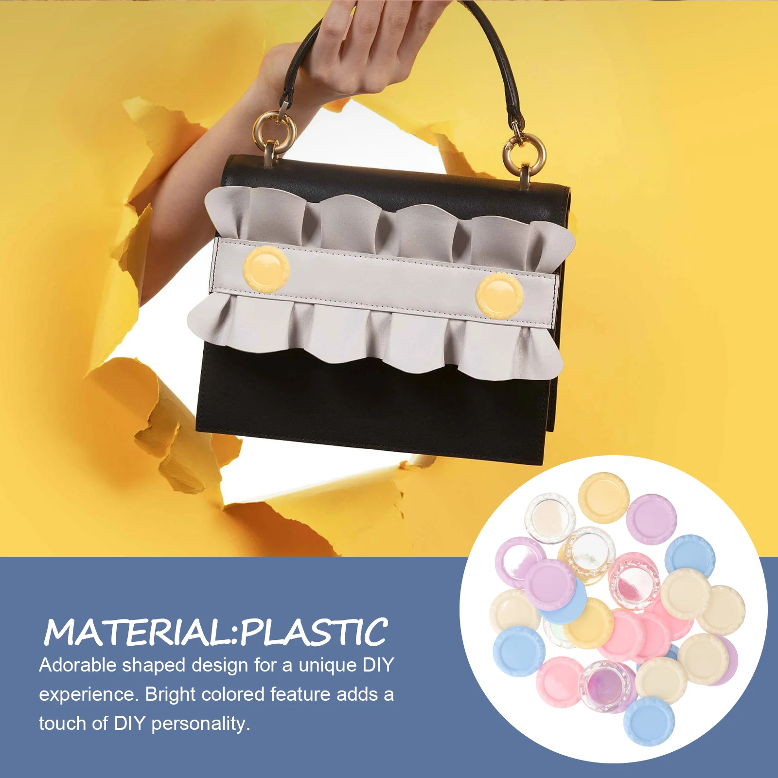 30 шт. круглые диски с плоской задней частью подвески сделай сам красочные чехол