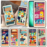 anime the simpsons cute for samsung note 20 10 9 ultra lite plus f23 m52 m21 a73 a70 a20 a10 a8 a03 j7 j6 black phone case