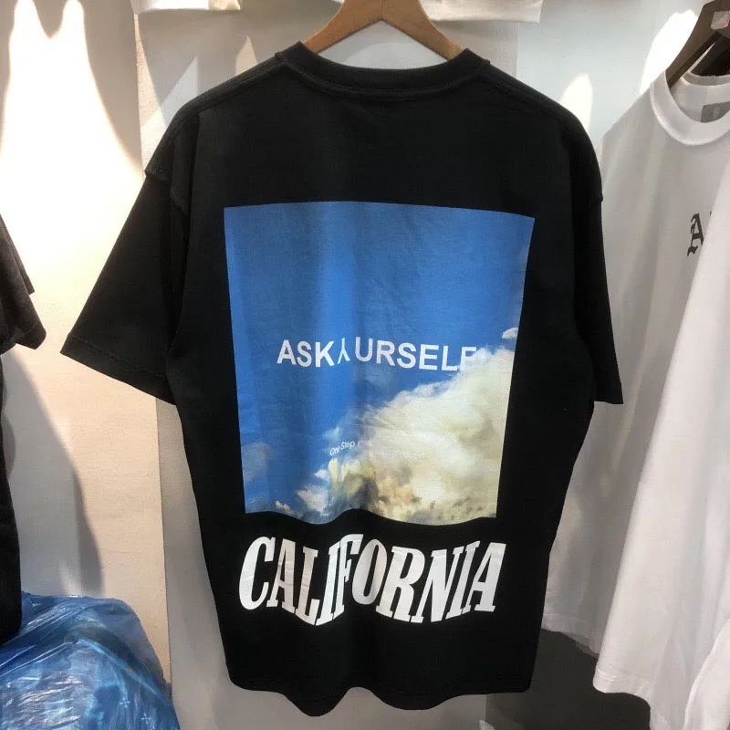 

High Quality Men Women Summer Fashion Askyurself T-Shirt Black White Askyurself T Shirt