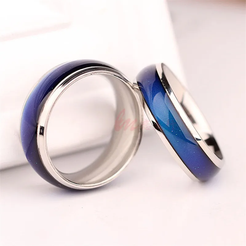 

Japan And South Korea Sense Temperature Change Couple Ring Personality Female Temperature Control Stainless Steel Finger Ring