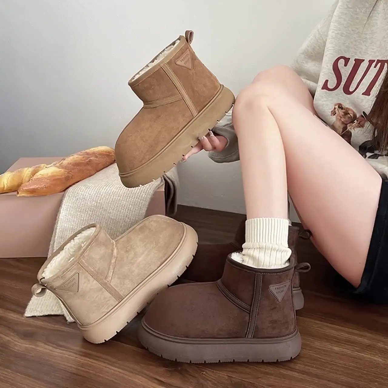 Женские сапоги австралийская зимняя обувь для женщин женские сабо с круглым