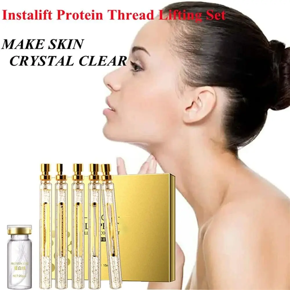 

Lines Collagen Thread Absorbable Soluble Protein Thread Nano Gold Essence Combination Korean Protein Thread Lifting Set