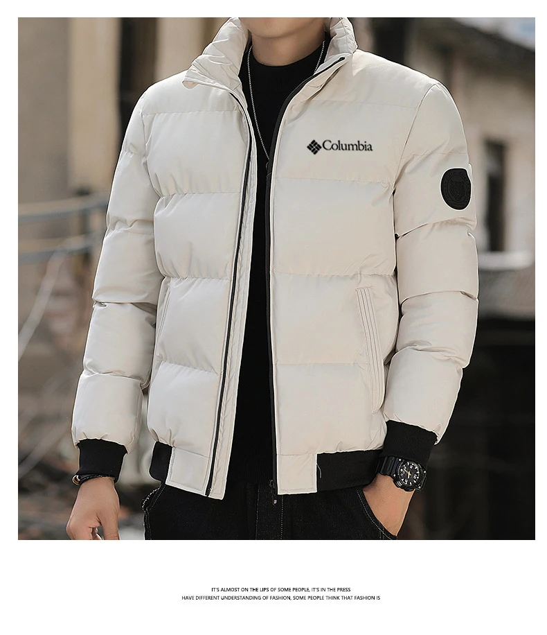 

New Men's Columbia Fashion Autumn/Winter Jacket Men's Neck Parker Men's Jacket Zipper Fill