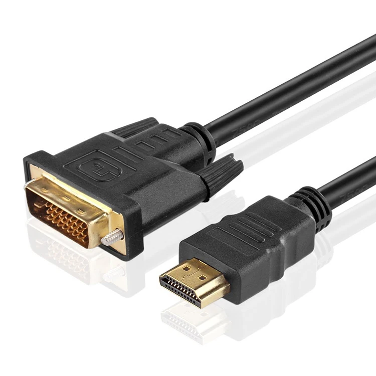 

Кабель hdmi-dvi 24 + 1 для внешнего монитора ноутбука, экрана компьютера, ТВ-приставки, соединительный кабель, телеприставка, проектор