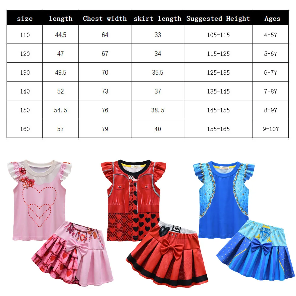 Комплекты одежды для косплея Наследники девочек милые топы с
