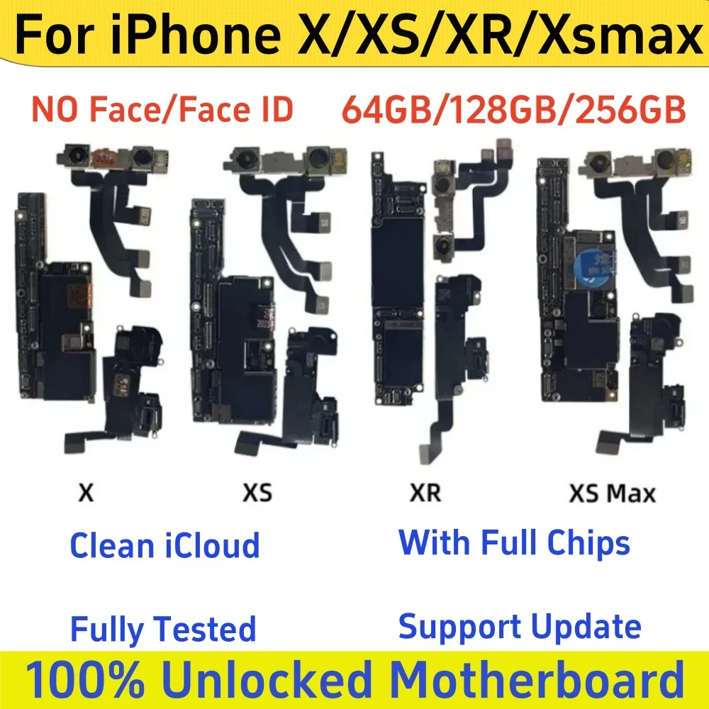 Полностью Разблокированная Материнская Плата Для Iphone X/xr/xs Max/xs С Face Id Icloud