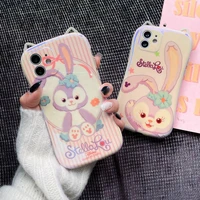 disney cat ears stellalou rabbit phone case for iphone x xr xs 7 8 plus 11 12 13 pro max 13mini cover