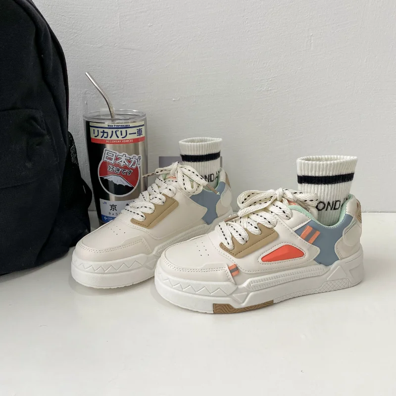 

Spring and Autumn Fashion New Platform Sneakers Women Designer Shoes High Top Lace Up Shoes Trendy Platform Sneakers