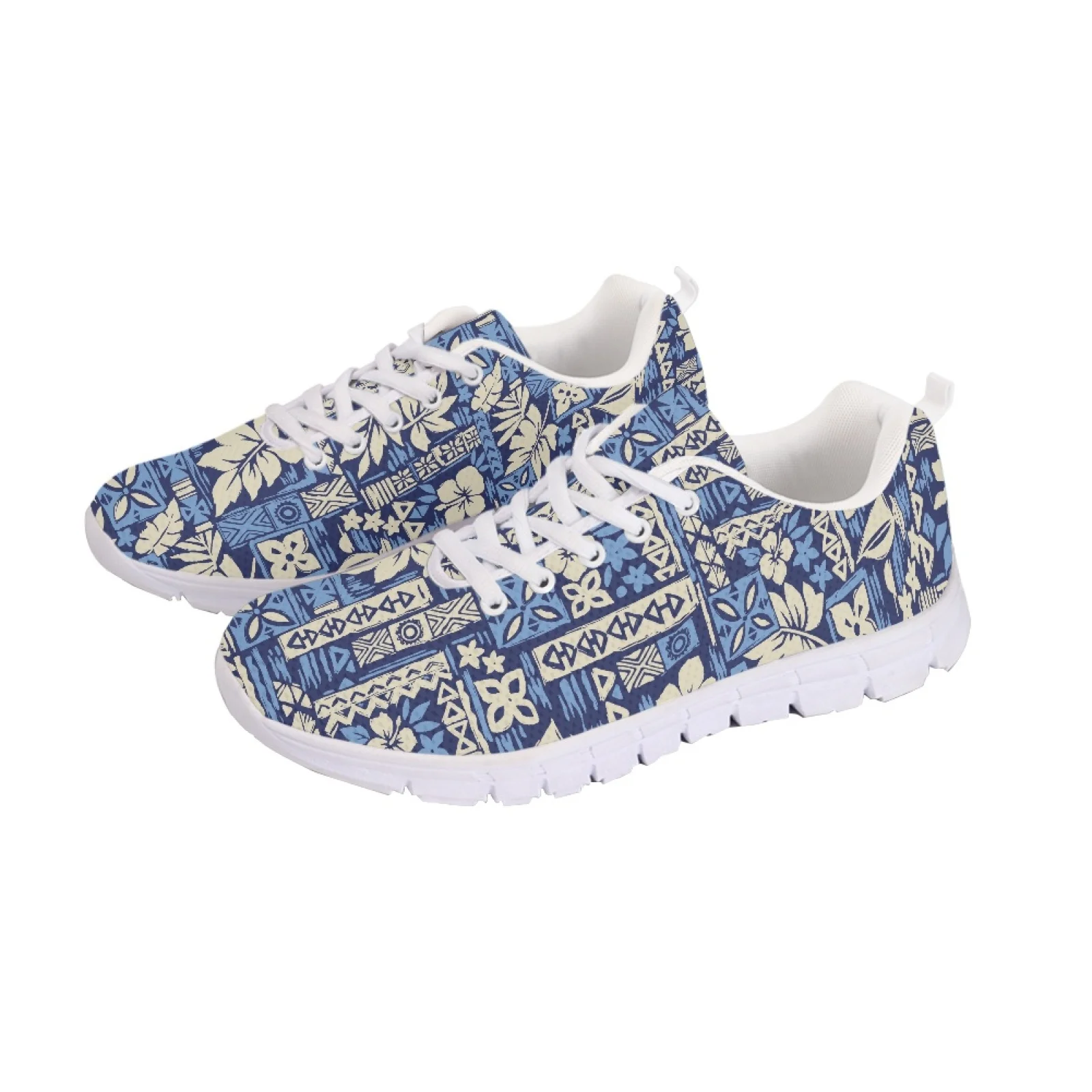 

Polynesian Tribal Hawaiian Totem Tattoo Hawaii Prints Ultralight Lace-Up Walkng Jogging Shoes Breathable Non-slip Mesh Sneakers