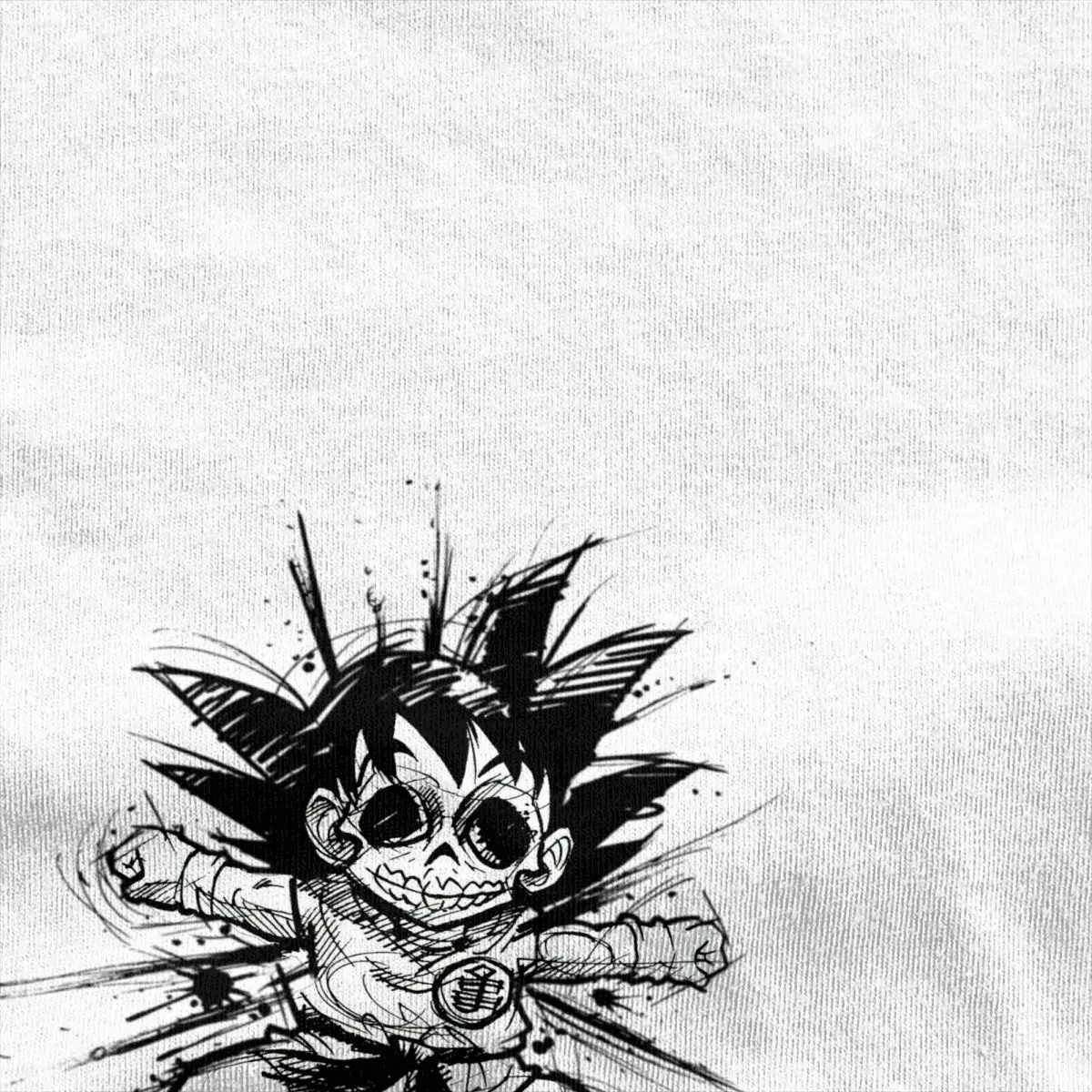 Мужская хлопковая футболка с коротким рукавом круглым вырезом и принтом черепа |