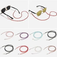 2022 sunglasses strap beaded glasses chains mask hanging rope anti slip eyewear cord mask holder girls neck strap bohemian style