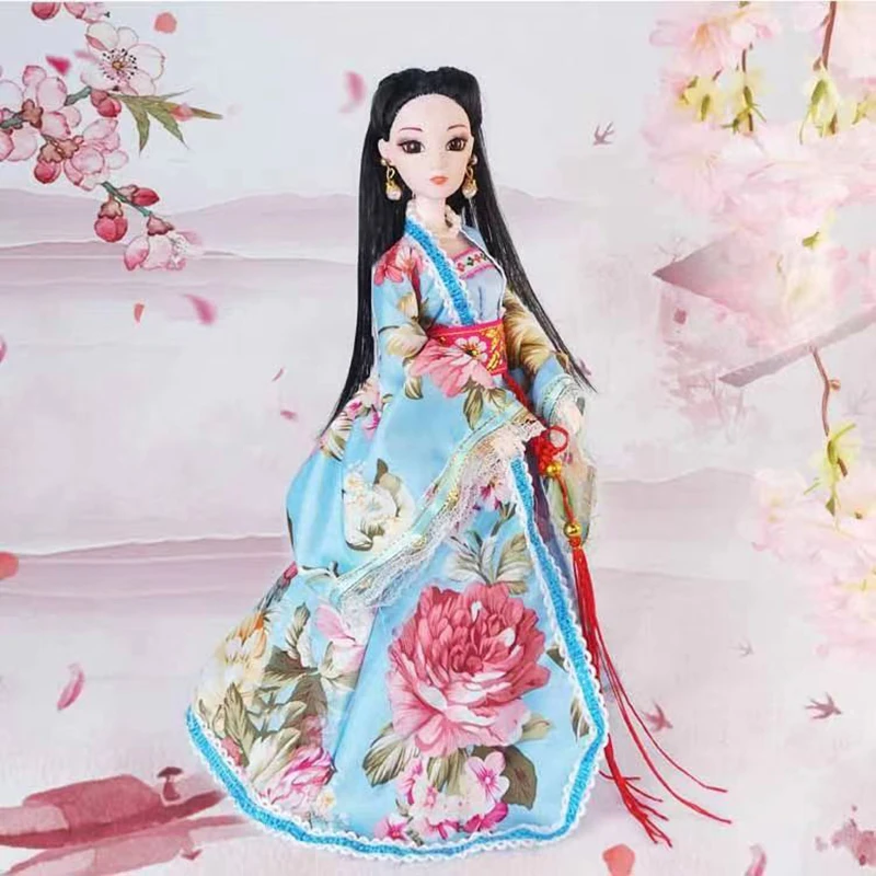 

30cm Hanfu Doll With Chinese Ancient Dress 1/6 BJD Princess Doll Fullset with Accessories DIY Dress up Toys for Girls Gifts