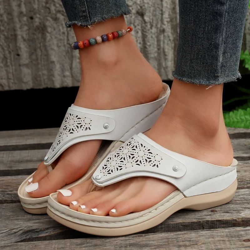 

2023 Hot Sale Shoes for Women Slingback Women's Slippers Summer Platform Ladies Causal Office Slides Wedges Female Flip Flops
