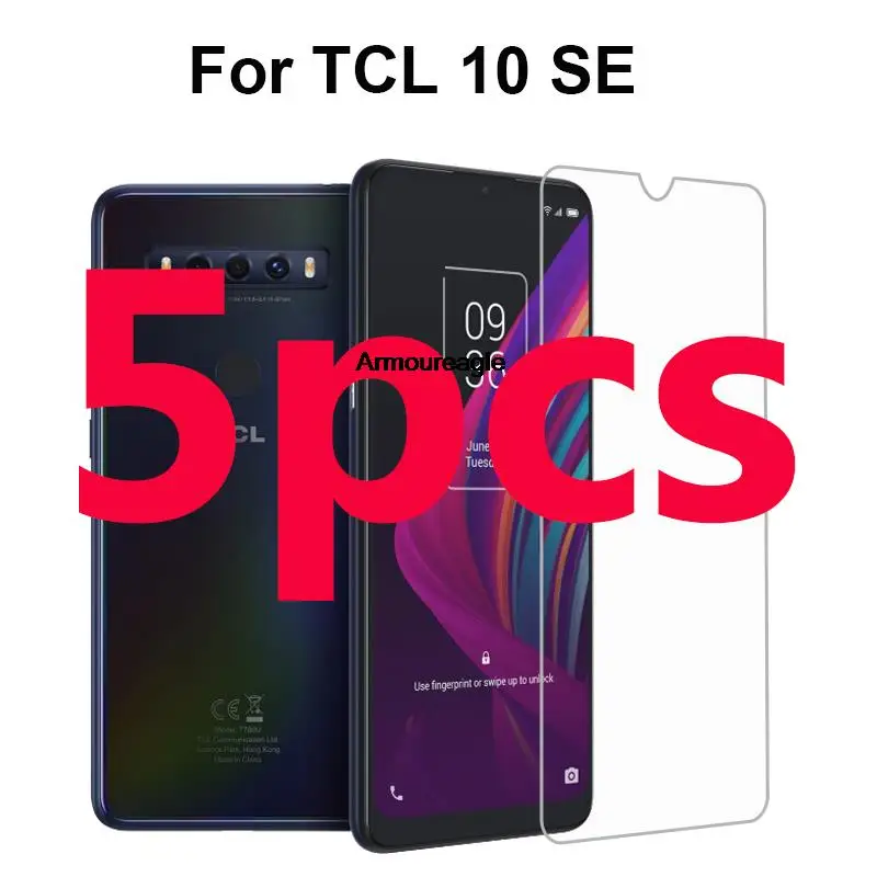 

Защитное стекло 9h для tcl 10 se 10se, пленка из закаленного стекла для телефона, защитная пленка для экрана tcl10se, 5 шт./партия