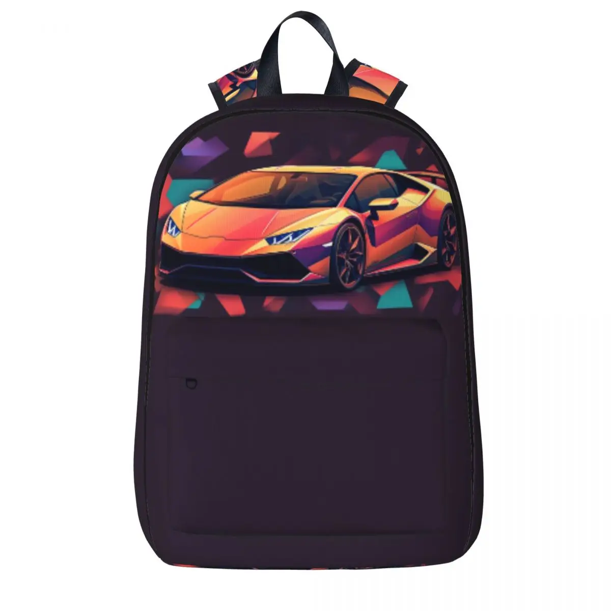 

Noble Sports Car Backpack Cartoon 2D Elements Youth Polyester Outdoor Style Backpacks Lightweight Casual School Bags Rucksack