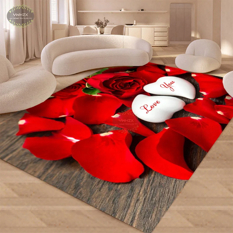 

Valentines Day Decoration Carpet Love Heart Romance Design Door Mat Bathroom Bedroom Non-Slip Entrance Rugs Party Holiday Decor