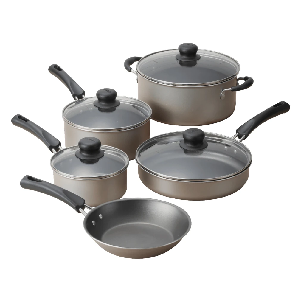 

9-Piece Non-Stick Cookware Set, Champagne