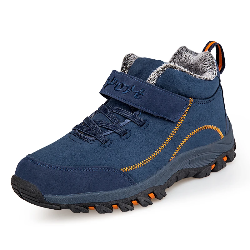 

Unisex Winter Plush Warm Outdoor Hiking Shoes Women High Top Comfortable Casual Sneakers Men Non-slip Ankle Trekking Work Boots