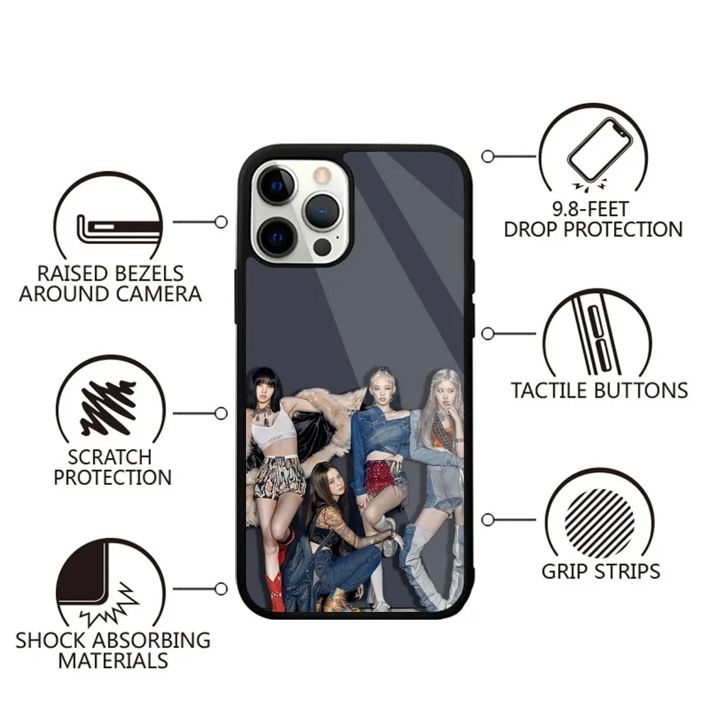 Kpop B-BlackPinks Girl Phone Case Strong Magnetic For IPhone 16 15 14 13 Pro Max Plus 11 12 Mini Magsafe Wireless Charging