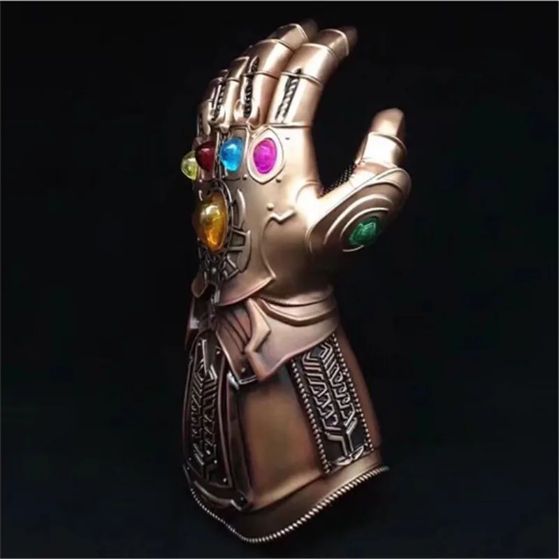 

1:1 Marvel Hero Thanos Gloves Iron Man Glove LED Light Figure Halloween Cosplay Prop Avengers Superhero Weapen Props Toy Gift