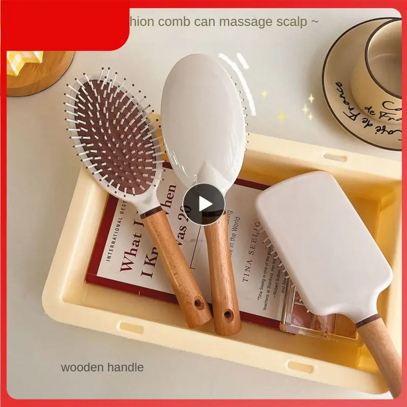 

Anti-static Wooden Handle Airbag Comb Board Comb Hairdressing Products Hair Massage Comb