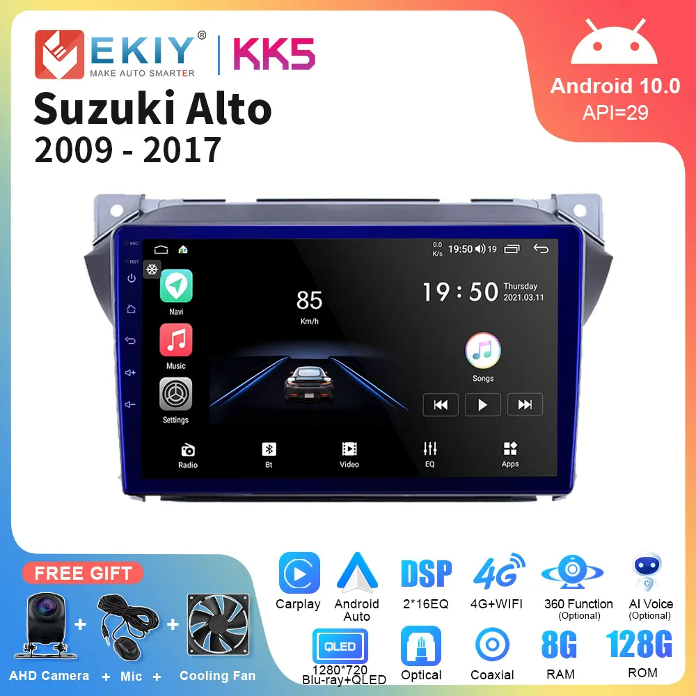 

EKIY KK5 For Suzuki Alto 2009-2017 Android 10 Radio Stereo Car Multimedia Player QLED GPS Navigation CarPlay No 2din Head Unit