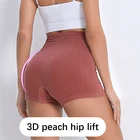 Шорты для тренировок с высокой талией, бесшовные шорты для фитнеса, сексуальные женские шорты для бега персикового цвета, спортивные Леггинсы для спортзала