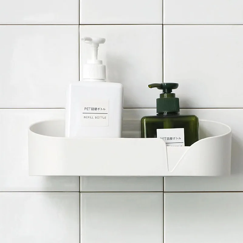 Полка для ванной и туалета косметическая настенная пластиковая полка хранения