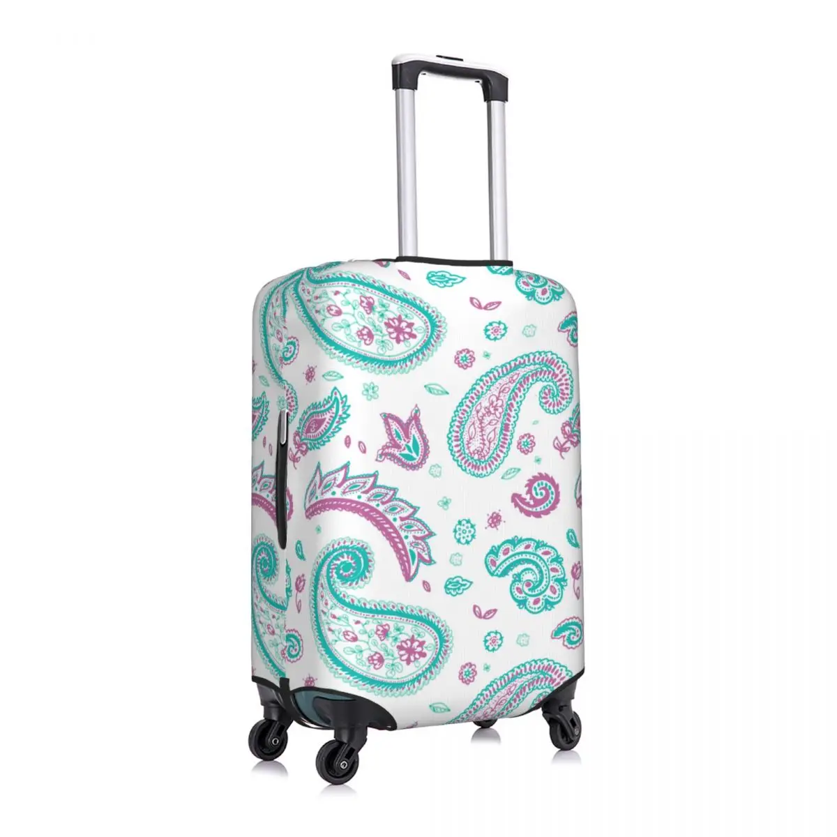 

Indian Flowers Luggage Cover Spandex Suitcase Protector Fits 19-21 Inch