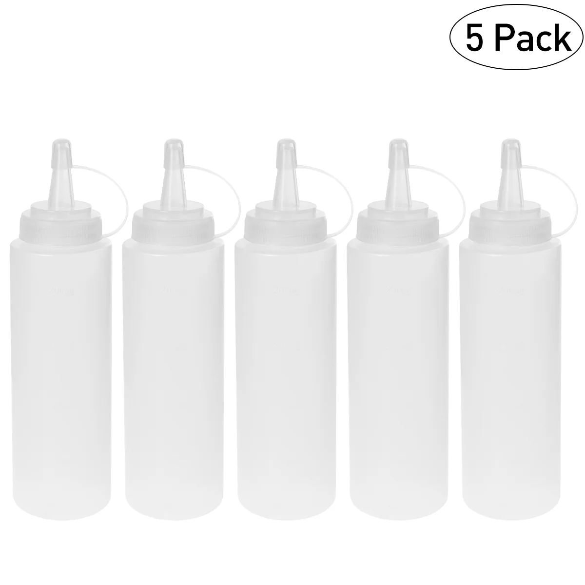 

5pcs Bottle With Lid Bottles 8 Oz Squirt Bottle 4oz Bottle Glass Sauce Bottles